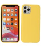 2.0mm Dikke Fashion Telefoonhoesje - Siliconen Hoesje voor iPhone 11 Pro - Geel