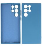 2.0mm Dikke Fashion Telefoonhoesje - Siliconen Hoesje voor Samsung Galaxy S22 Ultra - Navy