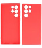 2.0mm Dikke Fashion Telefoonhoesje - Siliconen Hoesje voor Samsung Galaxy S22 Ultra - Rood