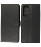 Booktype Hoesje Wallet Case Telefoonhoesje voor Samsung Galaxy S22 Ultra - Zwart