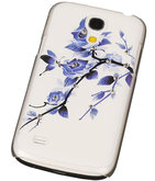 3D Hardcase met Diamant Galaxy S4 Mini I9190 Blauw Roos 3D Hardcase met Diamant Galaxy S4 Mini I9190 Blauw Roos