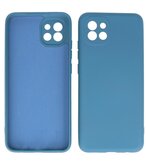 2.0mm Dikke Fashion Telefoonhoesje - Siliconen Hoesje voor Samsung Galaxy A03 - Navy