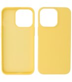 iPhone 14 Pro Hoesje - 2.0mm Dikke Fashion Telefoonhoesje Backcover - Geel