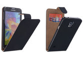 Zwart Effen Classic Flipcase Hoesje voor Samsung Galaxy S5