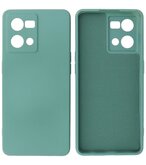2.0mm Dikke Fashion Telefoonhoesje - Siliconen Hoesje voor Oppo Reno 8 4G - Donker Groen