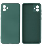 2.0mm Dikke Fashion Telefoonhoesje - Siliconen Hoesje voor Samsung Galaxy A04 - Donker Groen