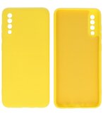 2.0mm Dikke Fashion Telefoonhoesje - Siliconen Hoesje voor Samsung Galaxy A70 - Geel