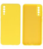 2.0mm Dikke Fashion Telefoonhoesje - Siliconen Hoesje voor Samsung Galaxy A50 - Geel