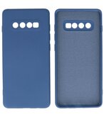 2.0mm Dikke Fashion Telefoonhoesje - Siliconen Hoesje voor Samsung Galaxy S10 Plus - Navy