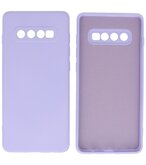 2.0mm Dikke Fashion Telefoonhoesje - Siliconen Hoesje voor Samsung Galaxy S10 Plus - Paars