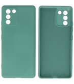 2.0mm Dikke Fashion Telefoonhoesje - Siliconen Hoesje voor Samsung Galaxy S10 Lite - Donker Groen