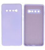 2.0mm Dikke Fashion Telefoonhoesje - Siliconen Hoesje voor Samsung Galaxy S10 - Paars