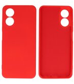 2.0mm Dikke Fashion Telefoonhoesje - Siliconen Hoesje voor Oppo A17 - Rood