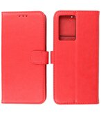 Oppo A57s - A77s - A77 4G Hoesje Book Case Portemonnee Telefoonhoesje - Rood