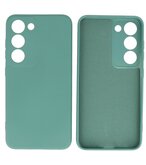 2.0mm Dikke Fashion Telefoonhoesje Siliconen Hoesje voor de Samsung Galaxy S23 Plus - Donker Groen