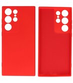 2.0mm Dikke Fashion Telefoonhoesje Siliconen Hoesje voor de Samsung Galaxy S23 Ultra - Rood