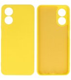 2.0mm Dikke Fashion Telefoonhoesje Siliconen Hoesje voor de Oppo Reno8 T 4G - Geel