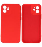 2.0mm Dikke Fashion Telefoonhoesje Siliconen Hoesje voor de iPhone 12 - Rood
