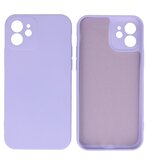 2.0mm Dikke Fashion Telefoonhoesje Siliconen Hoesje voor de iPhone 12 - Paars