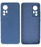 Xiaomi 12 Hoesje - 2.0mm Dikke Fashion Telefoonhoesje Backcover - Siliconen Hoesje - Navy
