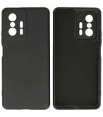 Xiaomi 11T Hoesje - 2.0mm Dikke Fashion Telefoonhoesje Backcover - Siliconen Hoesje - Zwart