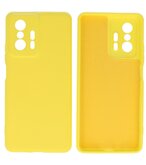 Xiaomi 11T Hoesje - 2.0mm Dikke Fashion Telefoonhoesje Backcover - Siliconen Hoesje - Geel