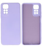 Xiaomi Redmi Note 11 4G Hoesje - 2.0mm Dikke Fashion Telefoonhoesje Backcover - Siliconen Hoesje - Paars