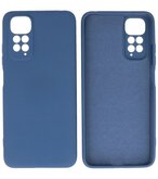 Xiaomi Redmi Note 11s 4G Hoesje - 2.0mm Dikke Fashion Telefoonhoesje Backcover - Siliconen Hoesje - Navy