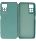 Xiaomi Redmi Note 11 Pro 5G Hoesje - 2.0mm Dikke Fashion Telefoonhoesje Backcover - Siliconen Hoesje - Donker Groen