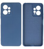 Xiaomi Redmi Note 12 4G Hoesje - 2.0mm Dikke Fashion Telefoonhoesje Backcover - Siliconen Hoesje - Navy