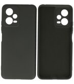 Xiaomi Redmi Note 12 5G Hoesje - 2.0mm Dikke Fashion Telefoonhoesje Backcover - Siliconen Hoesje - Zwart