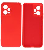 Xiaomi Redmi Note 12 5G Hoesje - 2.0mm Dikke Fashion Telefoonhoesje Backcover - Siliconen Hoesje - Rood