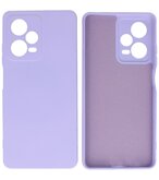 Xiaomi Redmi Note 12 Pro Plus 5G Hoesje - 2.0mm Dikke Fashion Telefoonhoesje Backcover - Siliconen Hoesje - Paars