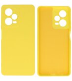 Xiaomi Redmi Note 12 Pro 5G Hoesje - 2.0mm Dikke Fashion Telefoonhoesje Backcover - Siliconen Hoesje - Geel
