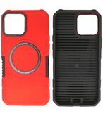 MagSafe Hoesje - Shockproof Back Cover voor de iPhone 12 Pro Max - Rood