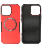 MagSafe Hoesje - Shockproof Back Cover voor de iPhone 13 Pro Max - Rood