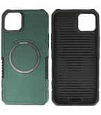 MagSafe Hoesje - Shockproof Back Cover voor de iPhone 14 Plus - Donker Groen