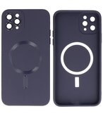 MagSafe Hoesje met Camera Beschermer voor iPhone 11 Pro Nacht Paars