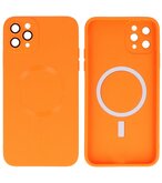 MagSafe Hoesje met Camera Beschermer voor iPhone 11 Pro Max Oranje