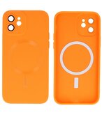 MagSafe Hoesje met Camera Beschermer voor iPhone 12 Oranje