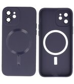 MagSafe Hoesje met Camera Beschermer voor iPhone 12 Nacht Paars
