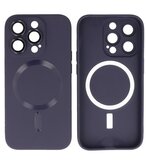 MagSafe Hoesje met Camera Beschermer voor iPhone 14 Pro Max Nacht Paars