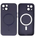 MagSafe Hoesje met Camera Beschermer voor iPhone 14 Nacht Paars