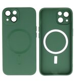 MagSafe Hoesje met Camera Beschermer voor iPhone 14 Donker Groen