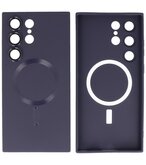 MagSafe Hoesje met Camera Beschermer voor Samsung Galaxy S23 Ultra Nacht Paars