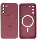 MagSafe Hoesje met Camera Beschermer voor Samsung Galaxy S22 Plus Bruin