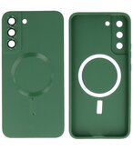 MagSafe Hoesje met Camera Beschermer voor Samsung Galaxy S22 Plus Donker Groen