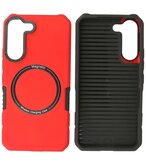 Samsung Galaxy S21 FE MagSafe Hoesje - Shockproof Back Cover - Rood