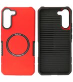 Samsung Galaxy S21 Plus MagSafe Hoesje - Shockproof Back Cover - Rood