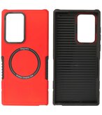 Samsung Galaxy S21 Ultra MagSafe Hoesje - Shockproof Back Cover - Rood
